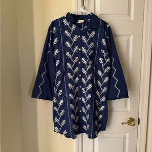 Julia Amory Swizzle Dress/Coverup, Beach Blue